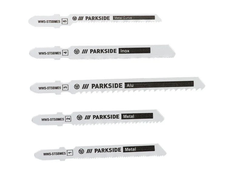 PARKSIDE® Set de lames de scie sauteuse PSTZ 3 A1. 5 pièces