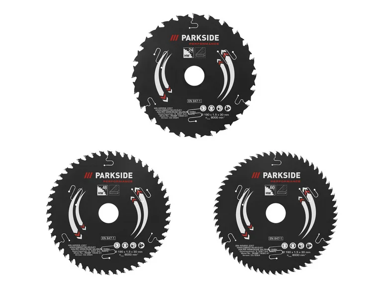 PARKSIDE PERFORMANCE® Lame de scie circulaire. 190 mm