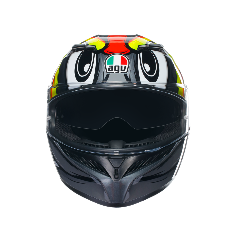 K3 BIRDY 2.0 GREY/YELLOW/RED - MOTORBIKE FULL FACE HELMET E2206