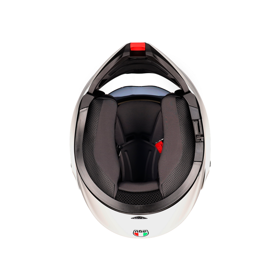 STREETMODULAR MONO MATT BLACK MATERIA WHITE - MOTORBIKE FLIP UP HELMET E2206