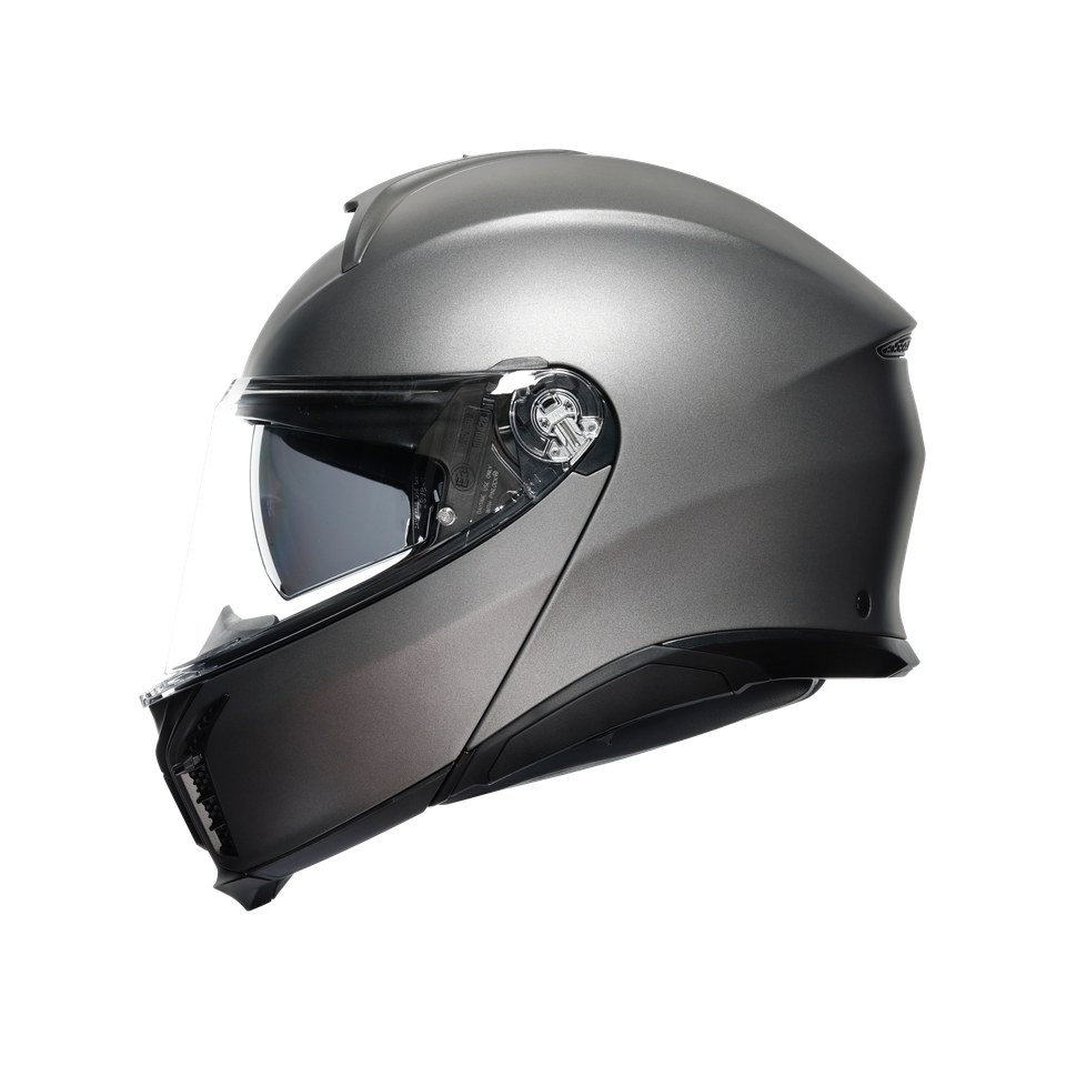 TOURMODULAR LUNA GREY MATT - MOTORBIKE FLIP UP HELMET E2206