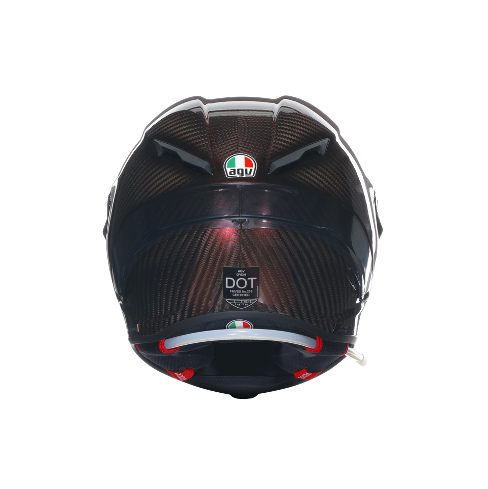 PISTA GP RR MONO RED CARBON - MOTORBIKE FULL FACE HELMET E2206 DOT
