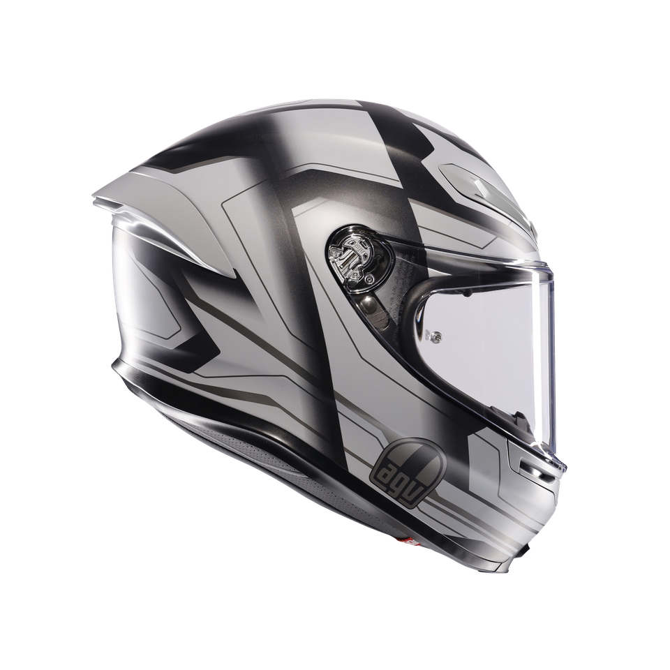 K6 S ULTRASONIC MATT BLACK/GREY - MOTORBIKE FULL FACE HELMET E2206