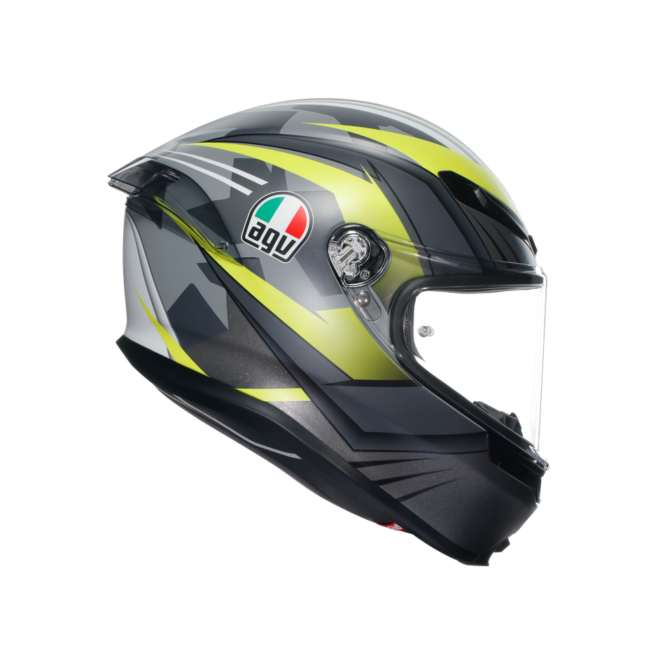 K6 S EXCITE MATT CAMO/YELLOW FLUO - MOTORBIKE FULL FACE HELMET E2206
