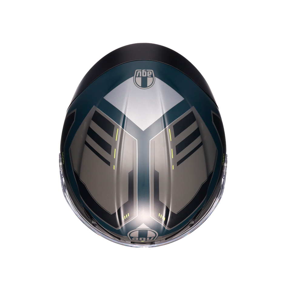 K6 S ENHANCE MATT GREY/YELLOW FLUO - MOTORBIKE FULL FACE HELMET E2206