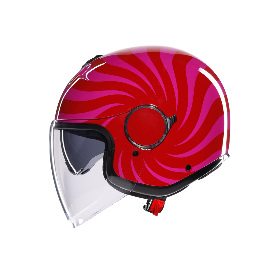 ETERES TROPEA RED/PINK - MOTORBIKE OPEN FACE HELMET E2206