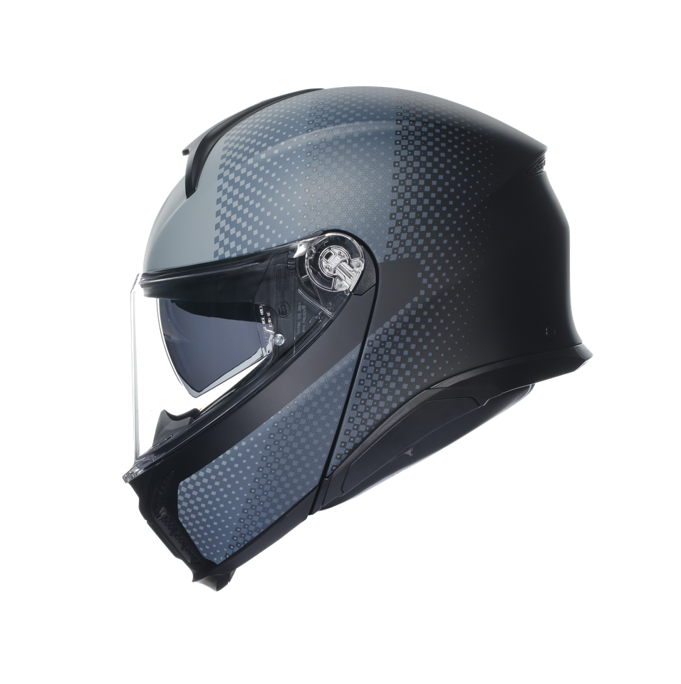 TOURMODULAR TEXTOUR MATT BLACK/GREY - MOTORBIKE FLIP UP HELMET E2206