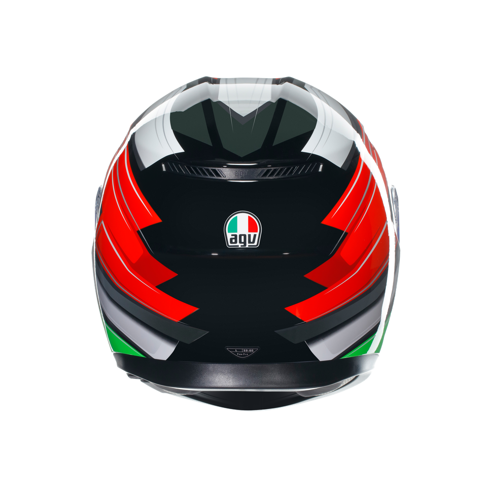 K3 WING BLACK/ITALY - MOTORBIKE FULL FACE HELMET E2206