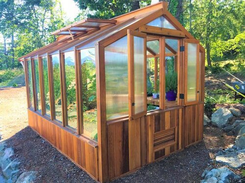 Western Red Cedar 8'x 12' Meridian Greenhouse