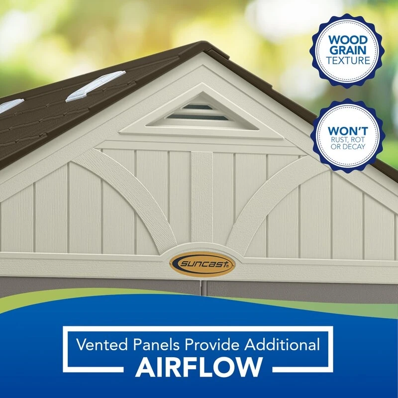 Outdoor Herb 8 ft. wide x 10 ft. deep plastic storage shed