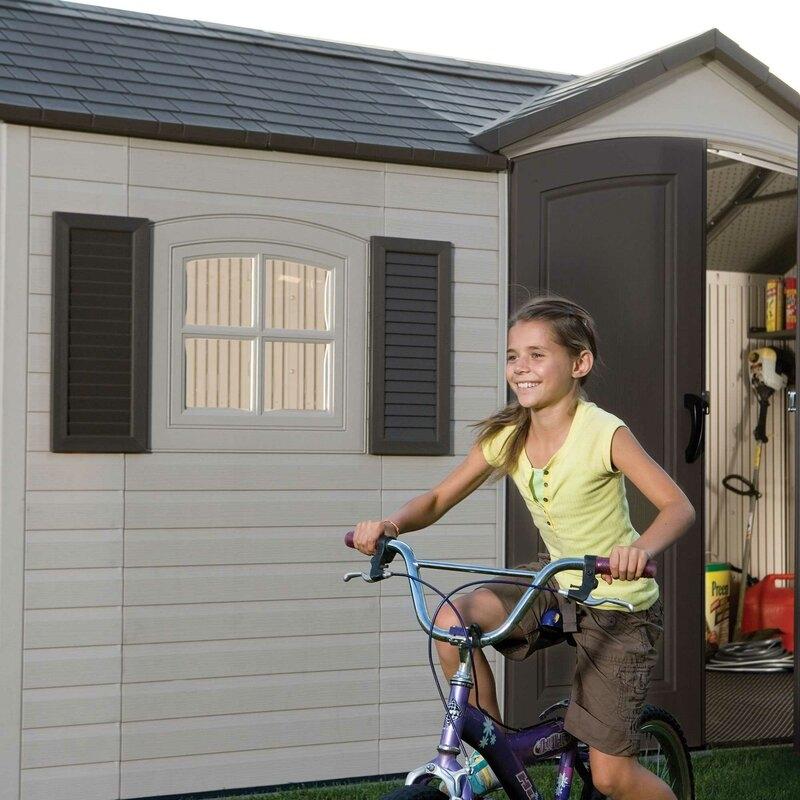 Side Entry 15 ft. W x 8 ft. D Plastic Storage Shed