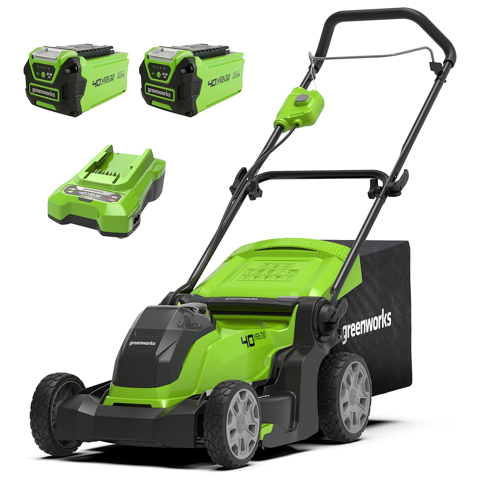 Greenworks G40LM41K2X Cordless Lawnmower for Lawns up to 500m²