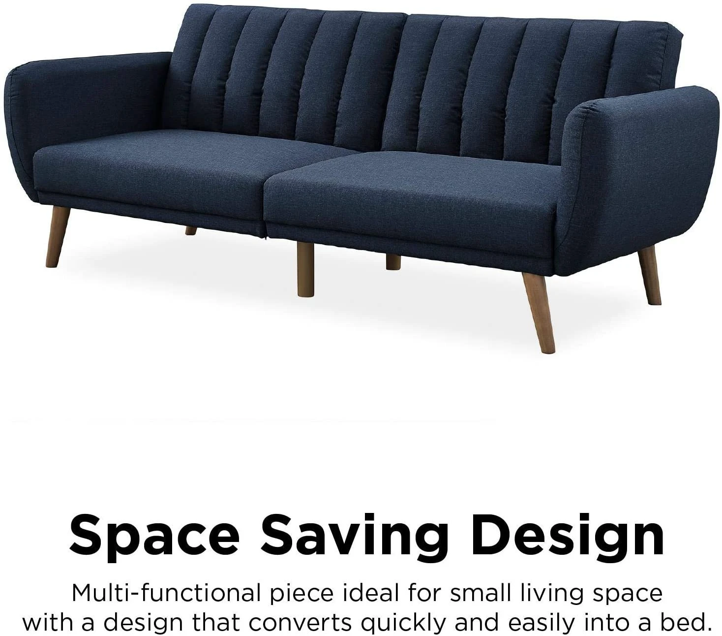 Novogratz Brittany Sofa Futon - Navy Linen