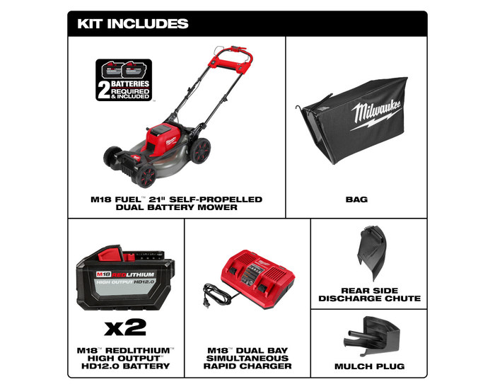 Milwaukee M18 FUEL Lawn Mower Kit