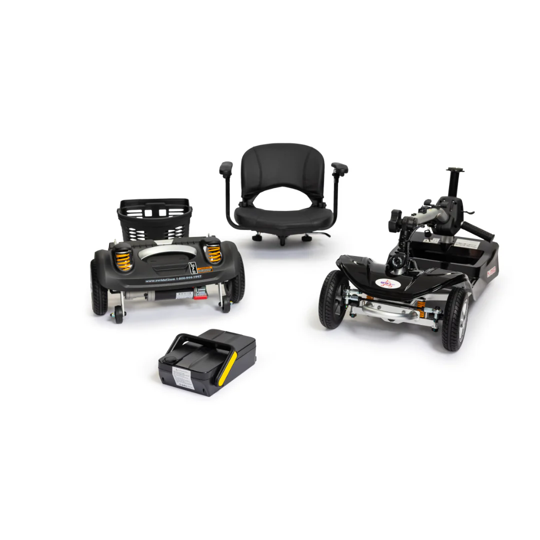 EV Rider Airline Approved Nomad Scooter with Front Basket & Full Suspension