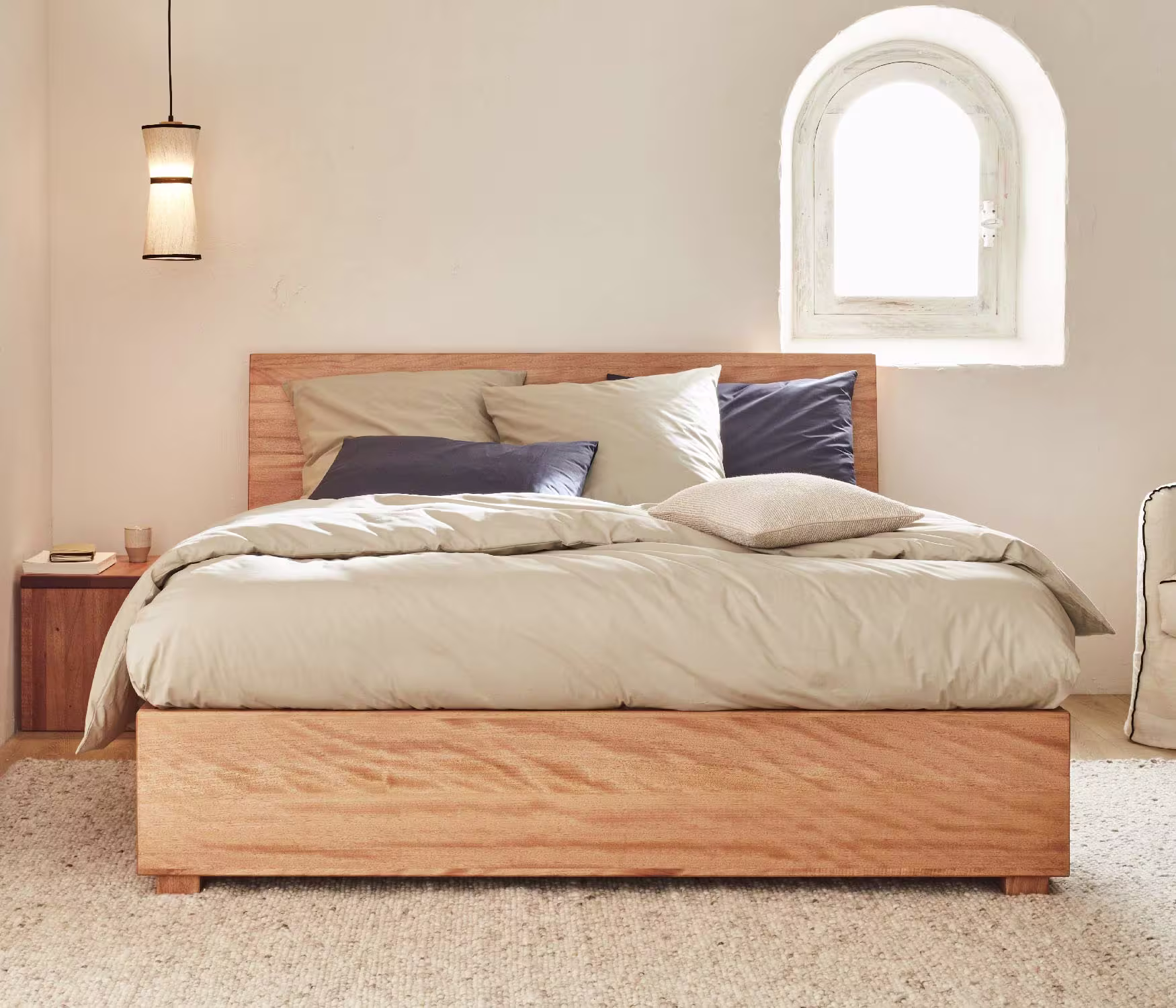 LUCA solid wood storage bed
