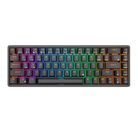 Trådløs mekanisk tastatur Royal Kludge RK837 RGB. Rød switch (sort)
