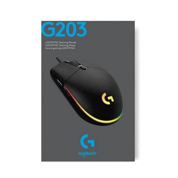 Logitech - G203 LIGHTSYNC Gaming-Maus schwarz