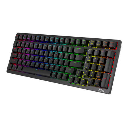 Wireless mechanical keyboard Royal Kludge RK98 RGB. Brown switch (black)