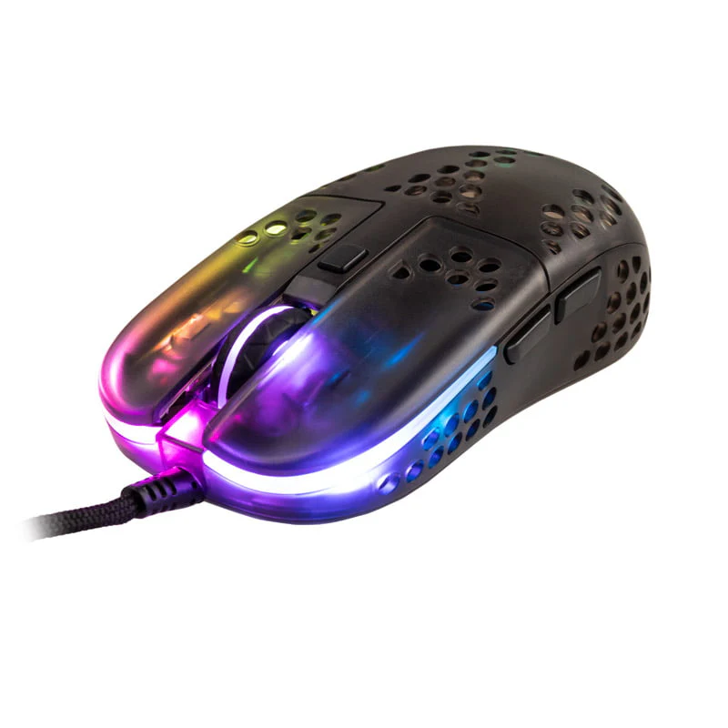 Xtrfy MZ1 RGB Rail Gaming-Maus. Schwarz Transparent
