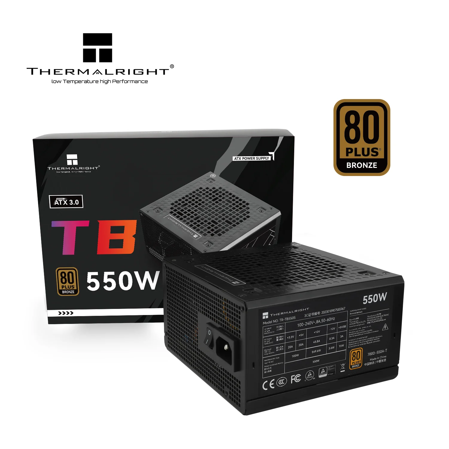 Thermalright TR-TB550S Black - PSU. 80+ Bronze. 550W