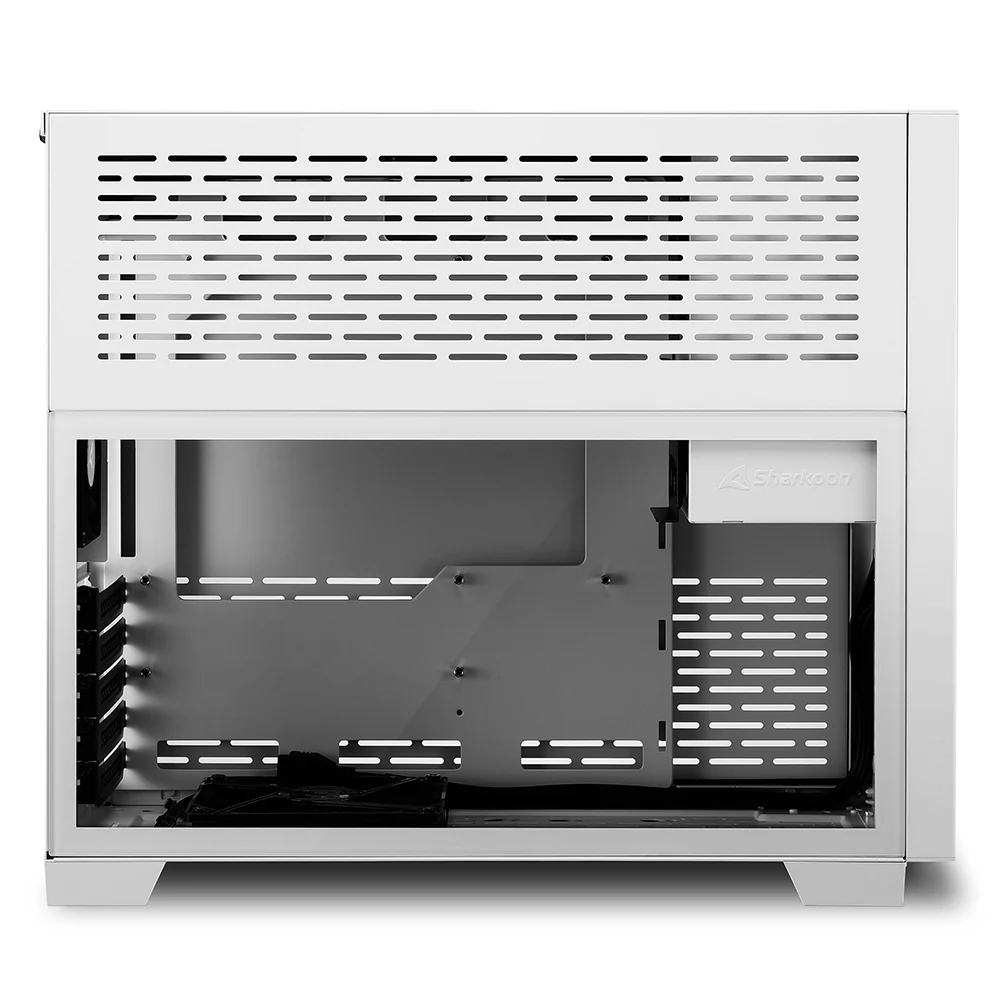 Sharkoon MS-Z1000. gaming tower case (white. tempered glass side panel)