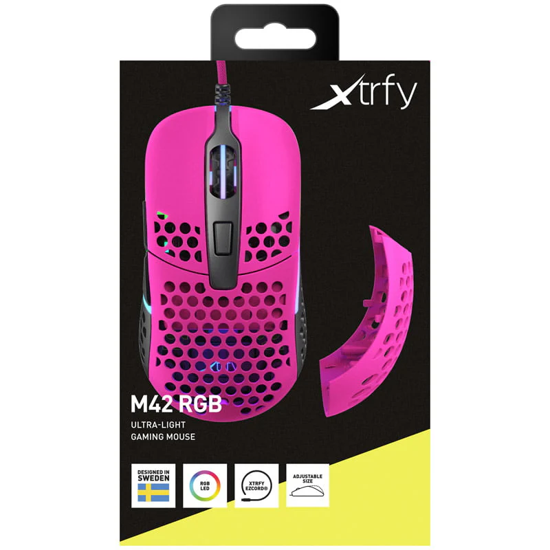 Xtrfy M42 RGB. Gaming-Maus. Pink