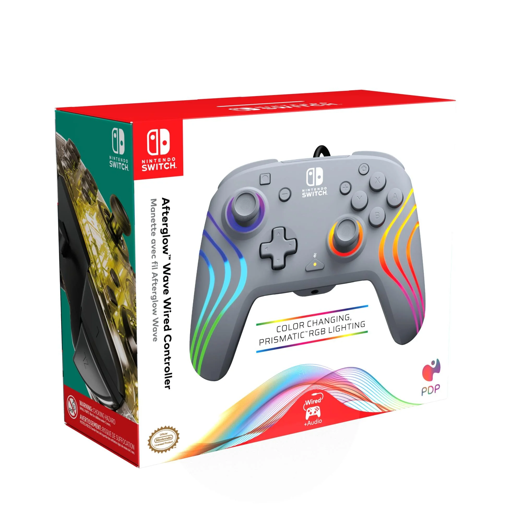 PDP Afterglow Wave Kablet Controller Grå Switch