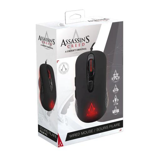 Assassin's Creed - Gaming Mus 3600 DPI -LED-Sort