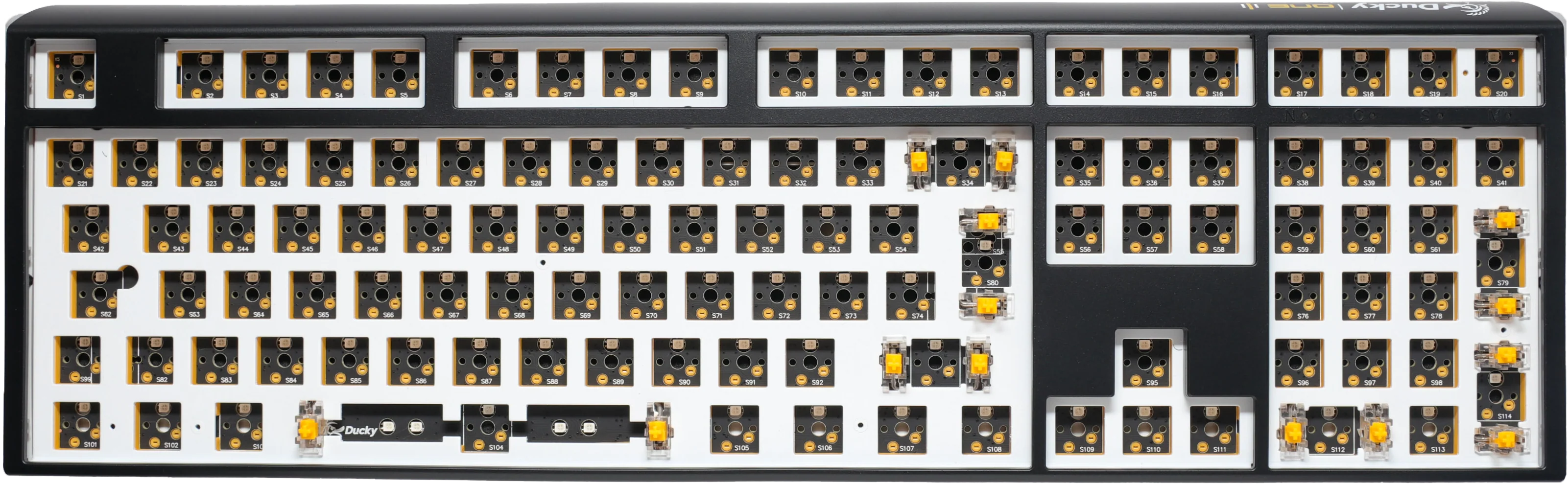 Ducky One 3 - Hot Swap ISO Barebone Black - Fullsize - RGB - Uden Switches/keycaps