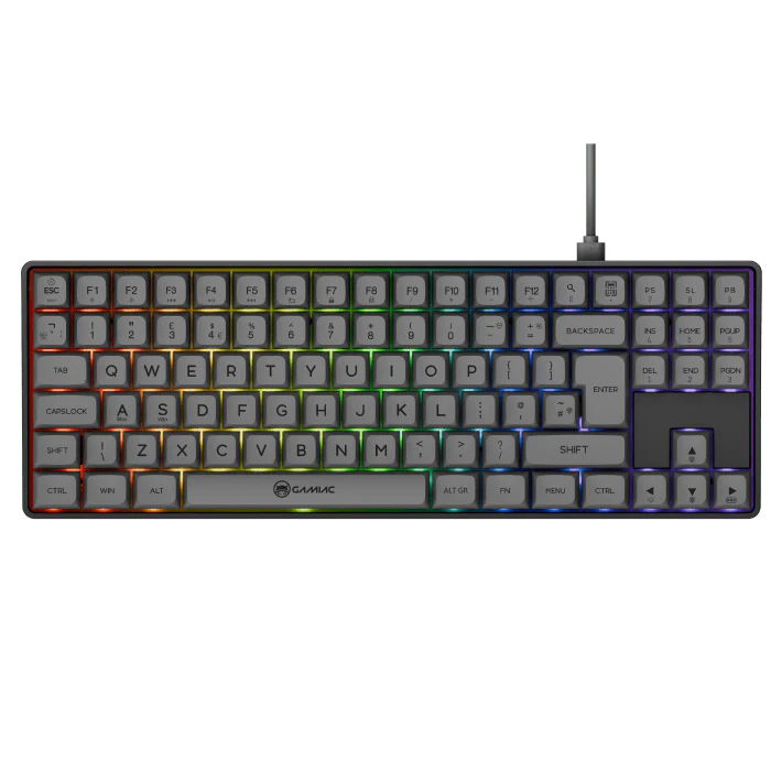 Gamiac TKL90G - Grå/Sort - TKL Tastatur Rød Switch