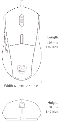 Cougar Mouse Minos XT Pink Gaming-Maus