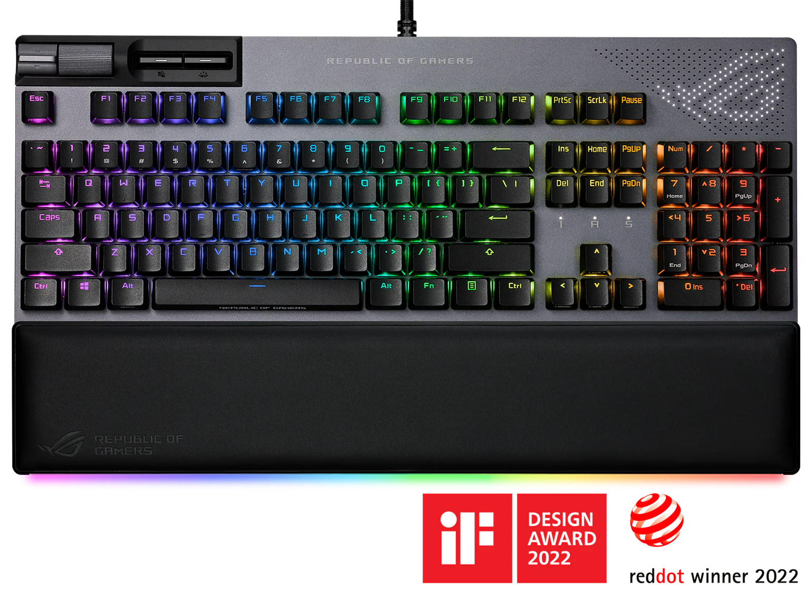 ASUS ROG Strix FLARE II ANIMATE PBT-Gaming-Tastatur (NX Red Switches)