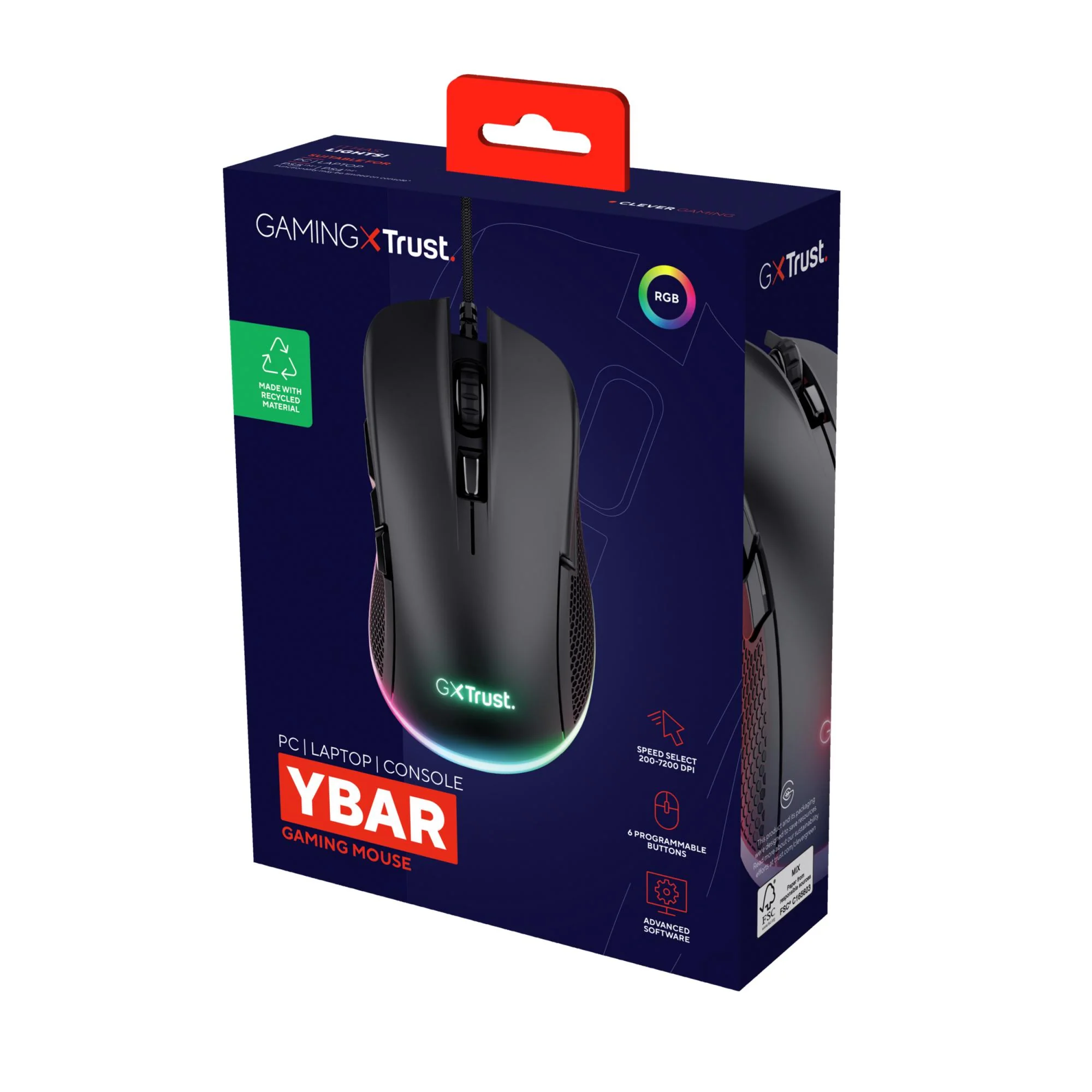 TRUST GXT922 YBAR GAMING MOUSE ECO