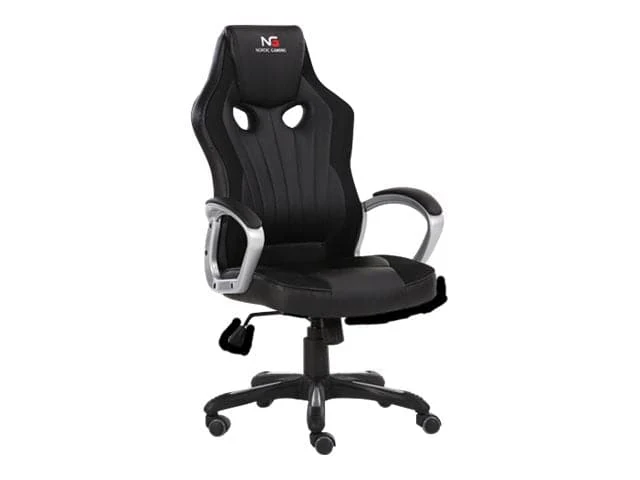Nordic Challenger Comfort Gaming-Stuhl Schwarz– PU-Leder– Bis zu 120 kg