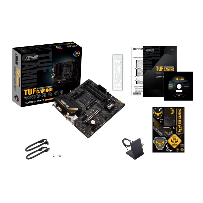 ASUS TUF GAMING A520M-PLUS (WI-FI) (mATX. A520. AM4)