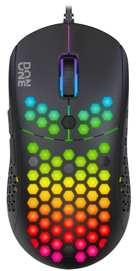 DON ONE– GM200 SCHWARZ– LEICHTE RGB-GAMING-MAUS