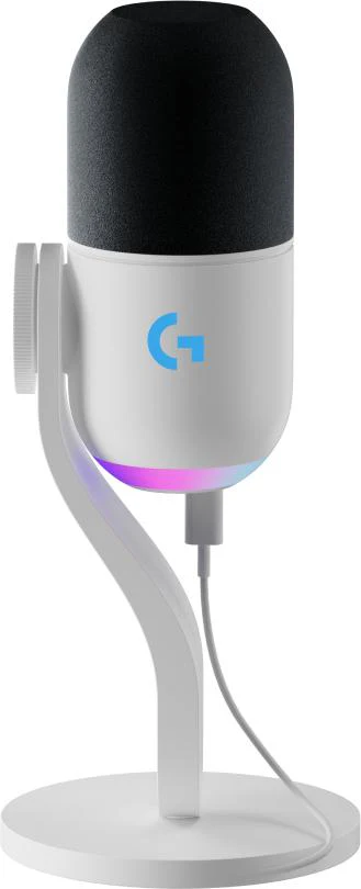Logitech - Yeti GX Dynamic RGB Gaming Mic med LIGHTSYNC. Off-hvid