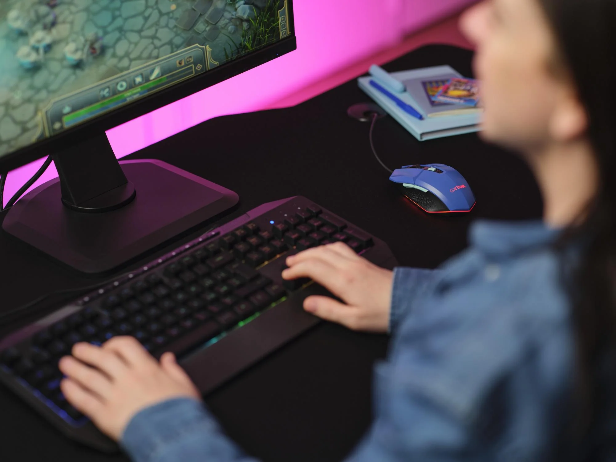 TRUST GXT109B FELOX GAMING MUS- BLÅ