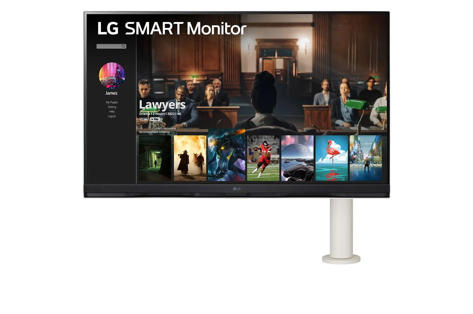 LG 32SQ780S-W 32 3840 x 2160 (4K) HDMI USB-C 65Hz Forlæng Træk tilbage  Dockingskærm