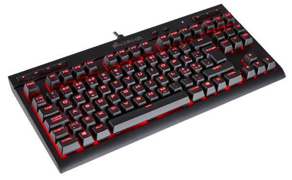 Corsair Gaming K63 Kompakte mechanische Tastatur. rote LED mit Hintergrundbeleuchtung. Cherry MX Red