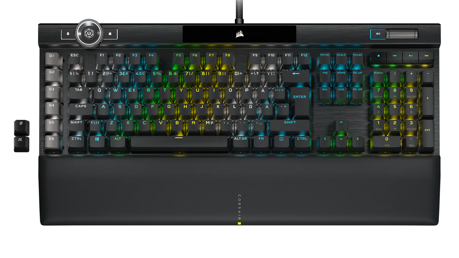 CORSAIR– Optisch-mechanische Gaming-K100-RGB-Tastatur