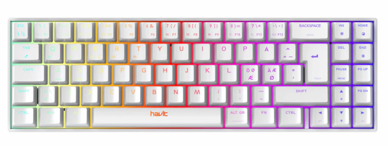 Havit KB496L Weiß 65 % Gaming-Tastatur RGB-Licht
