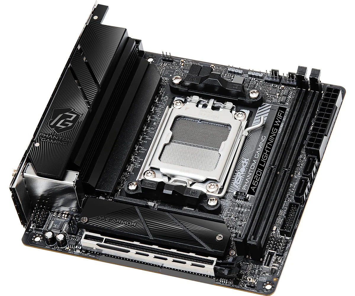 ASRock Phantom Gaming A620I Lightning WiFi Micro-ATX Socket AM5 AMD A620 - Bundkort