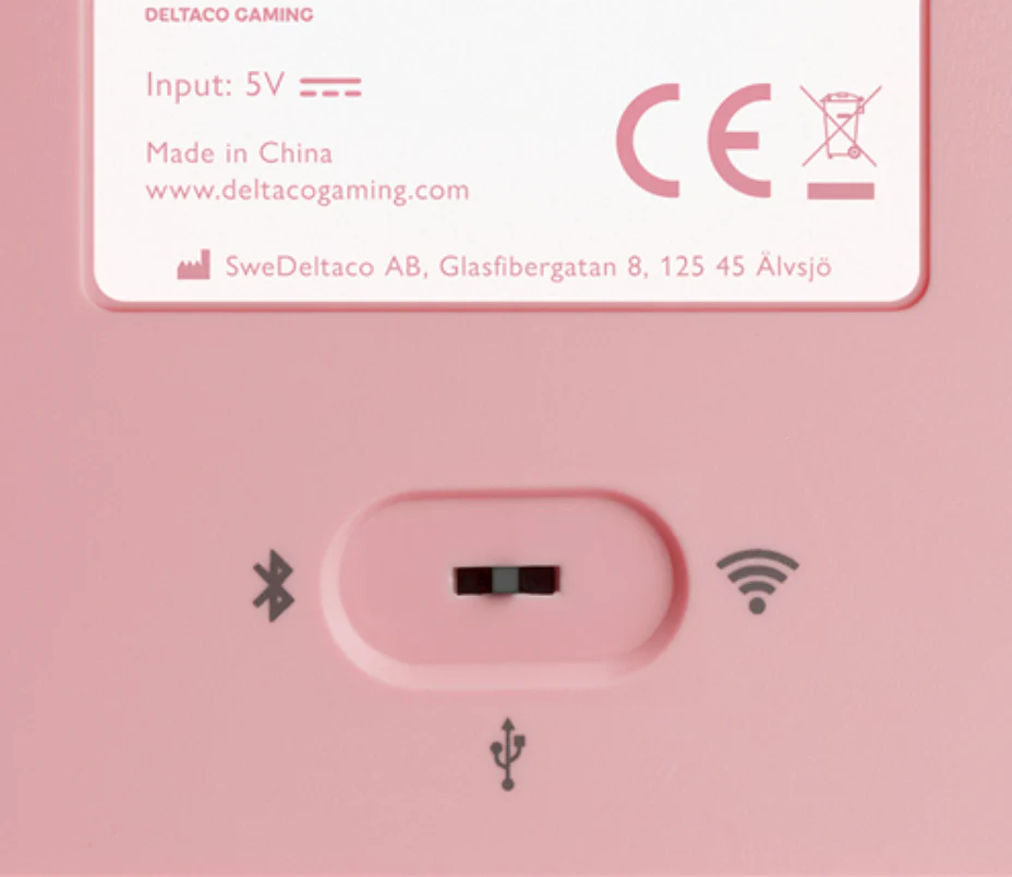 DELTACO GAMING PK95 Tastatur Mekanisk RGB Trådløs Kabling Nordisk