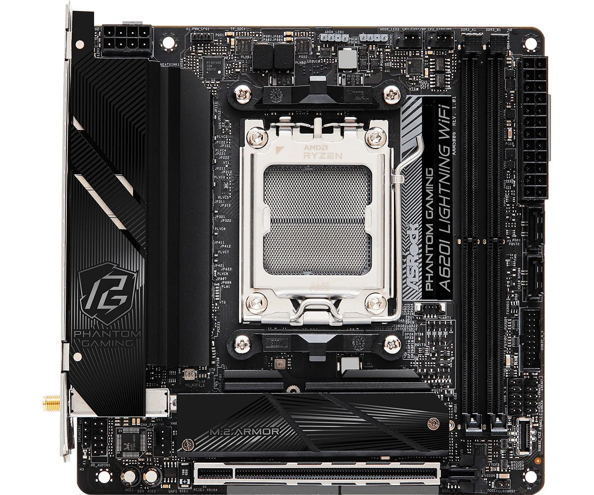 ASRock Phantom Gaming A620I Lightning WiFi Micro-ATX Socket AM5 AMD A620 - Bundkort