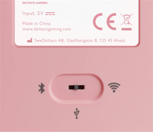 DELTACO GAMING PK95R Tastatur Mekanisk RGB Trådløs Kabling Nordisk