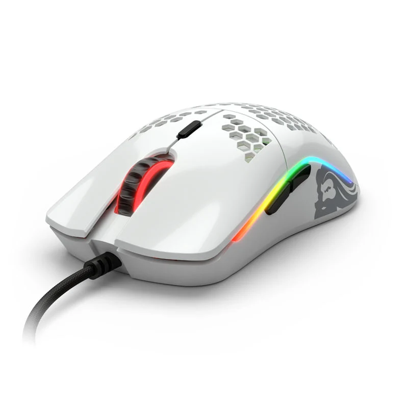 Glorious Model O– Gaming-Maus– glänzend-weiß