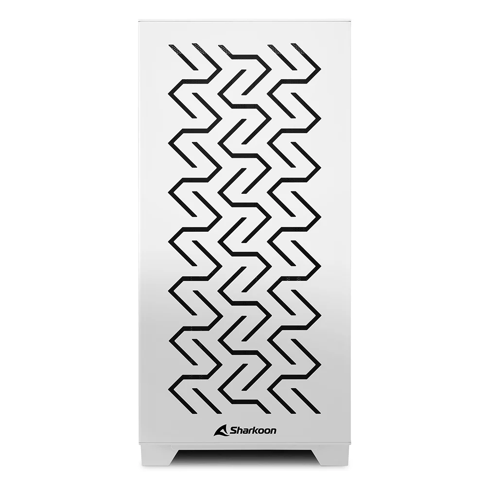 Sharkoon MS-Z1000. gaming tower case (white. tempered glass side panel)