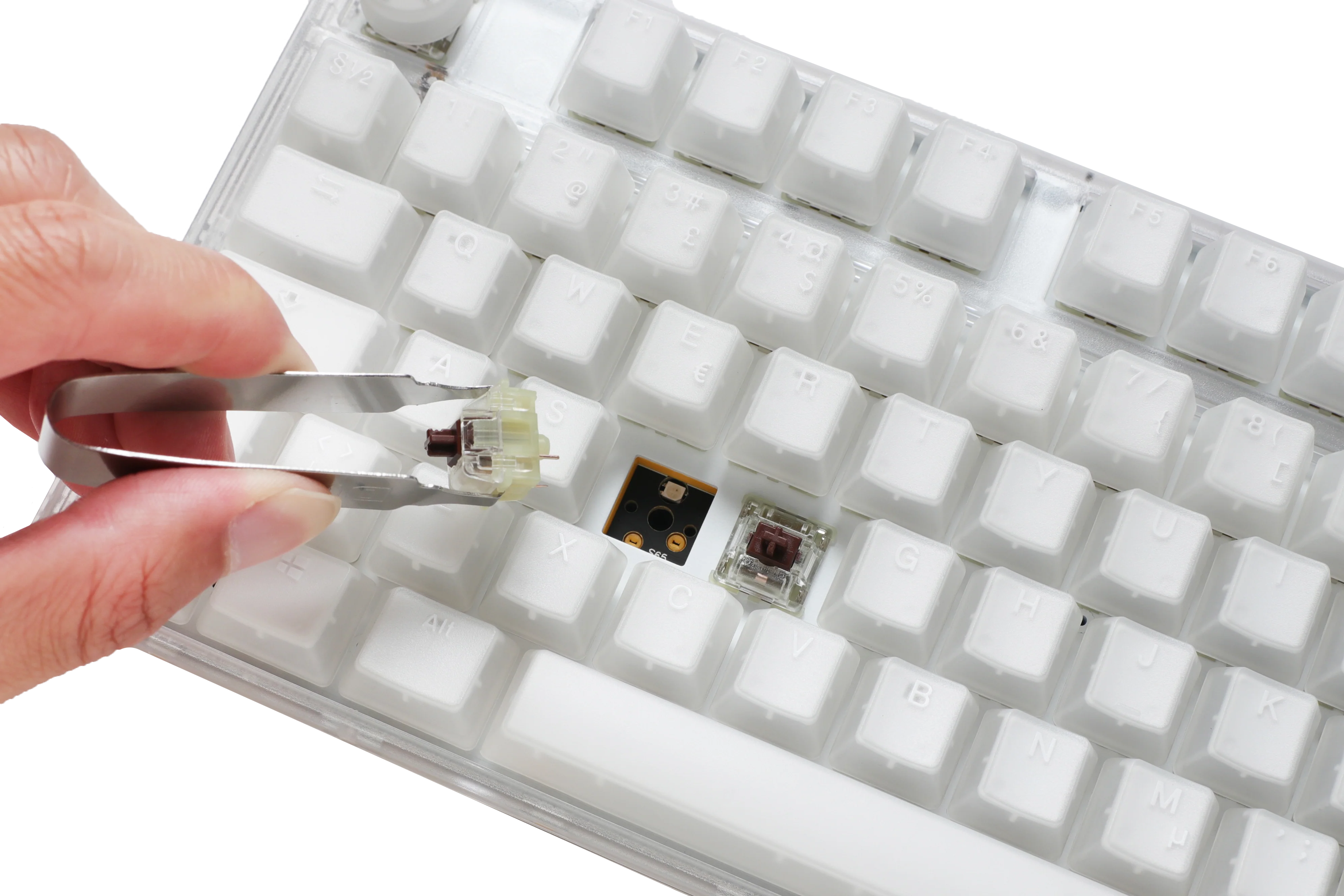 Ducky One 3 - Aura White Nordic - Fullsize - Kailh Box Jellyfish Switch Y- RGB